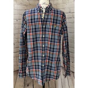 Ralph Lauren Polo Men’s Custom Fit Plaid Oxford Shirt (Size M)